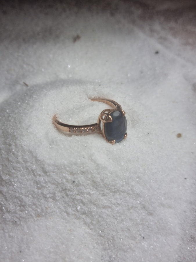 Bague Salacia- Labradorite et Or Rose