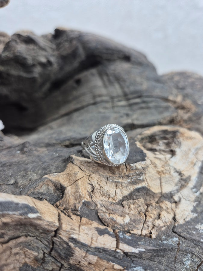 Bague cristal de roche