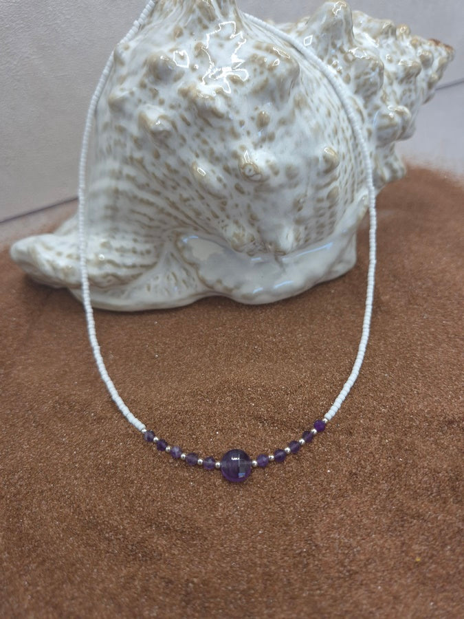 Collier améthyste- SOLEIL
