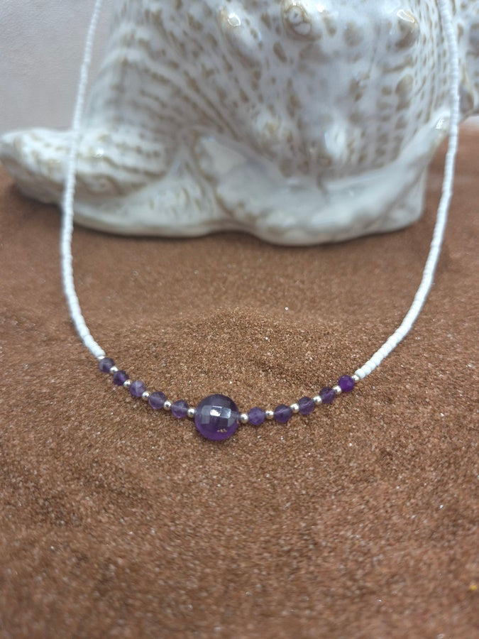 Collier améthyste- SOLEIL