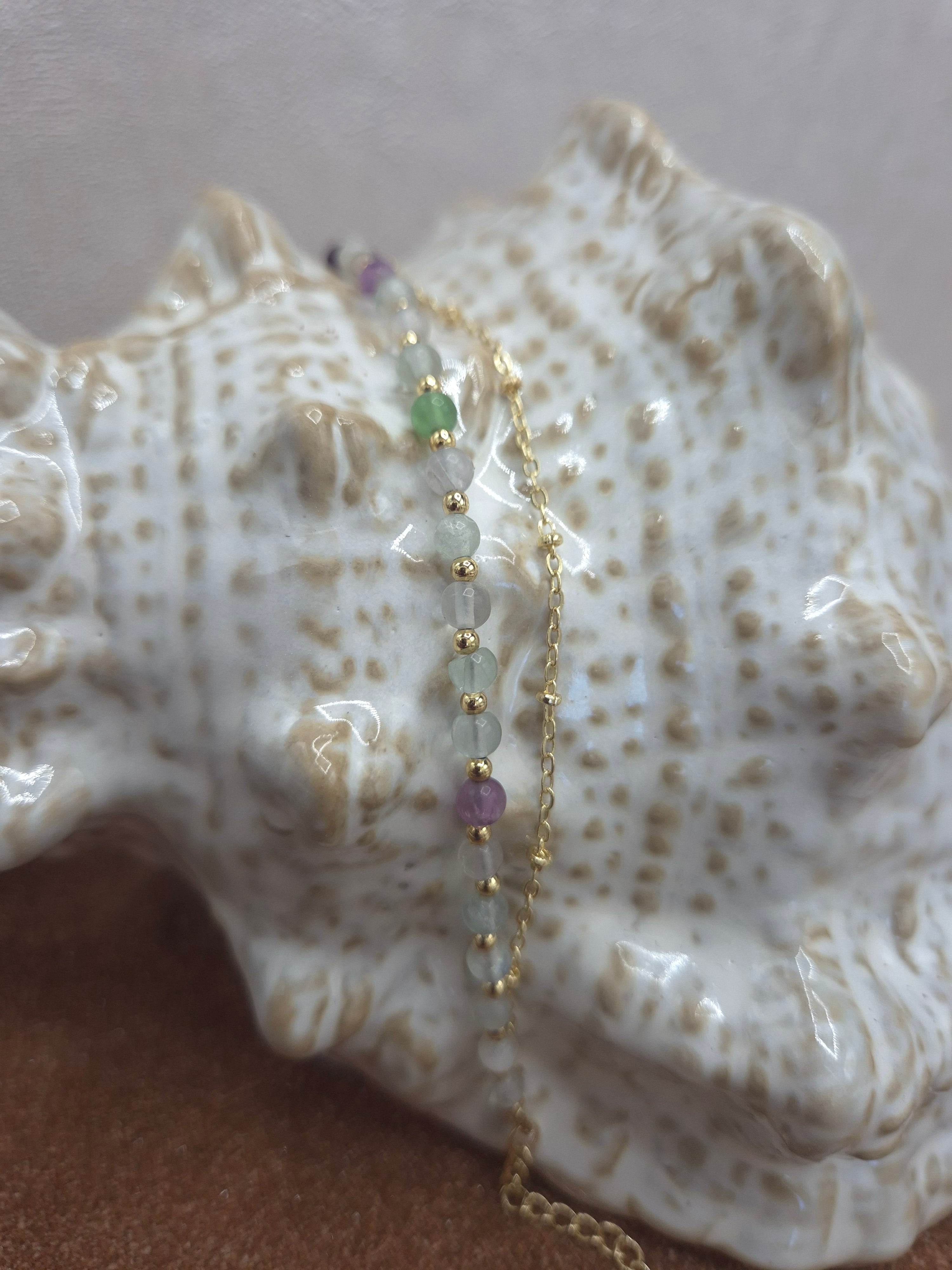 Gourmette double fluorite- SOLEIL