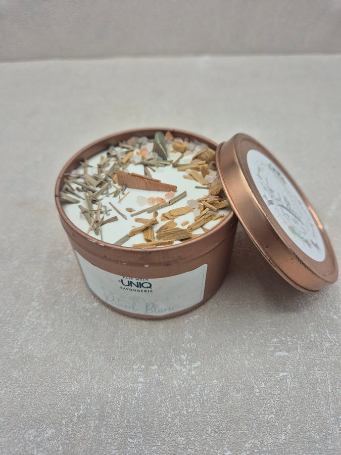 Bougie avec pierre de jade