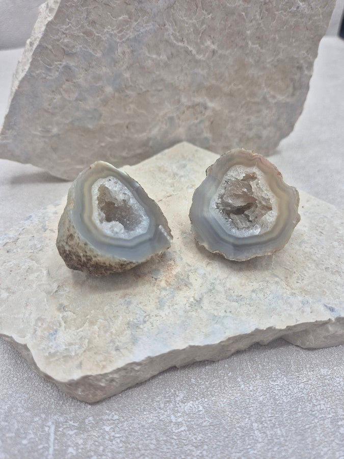 Géode agate deux parties