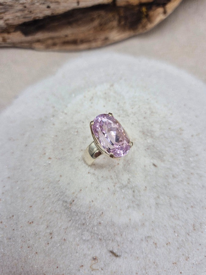 Bague kunzite rose - RARE