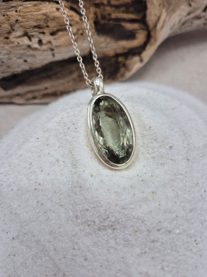 Pendentif améthyste verte - RARE