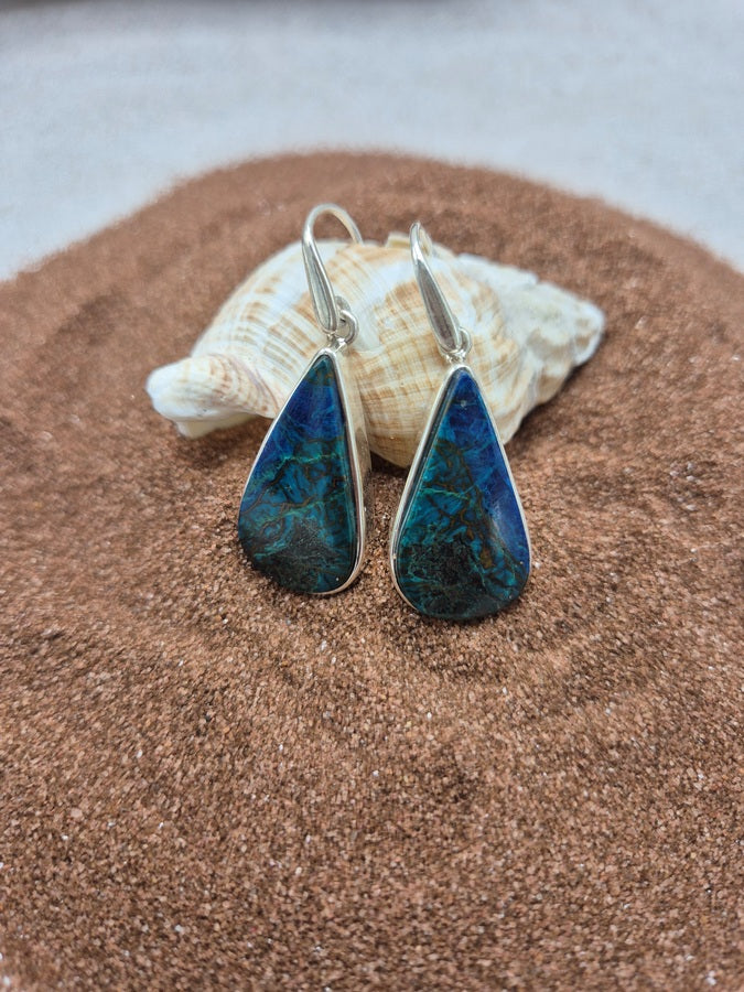 Boucles d'oreilles en shattuckite