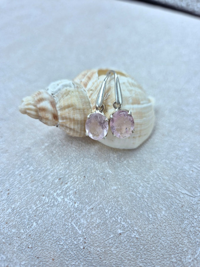Boucles d'oreilles en kunzite extra