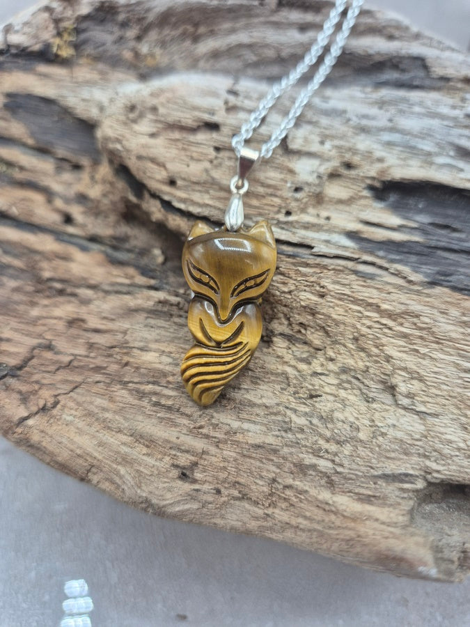 Pendentif oeil de tigre renard