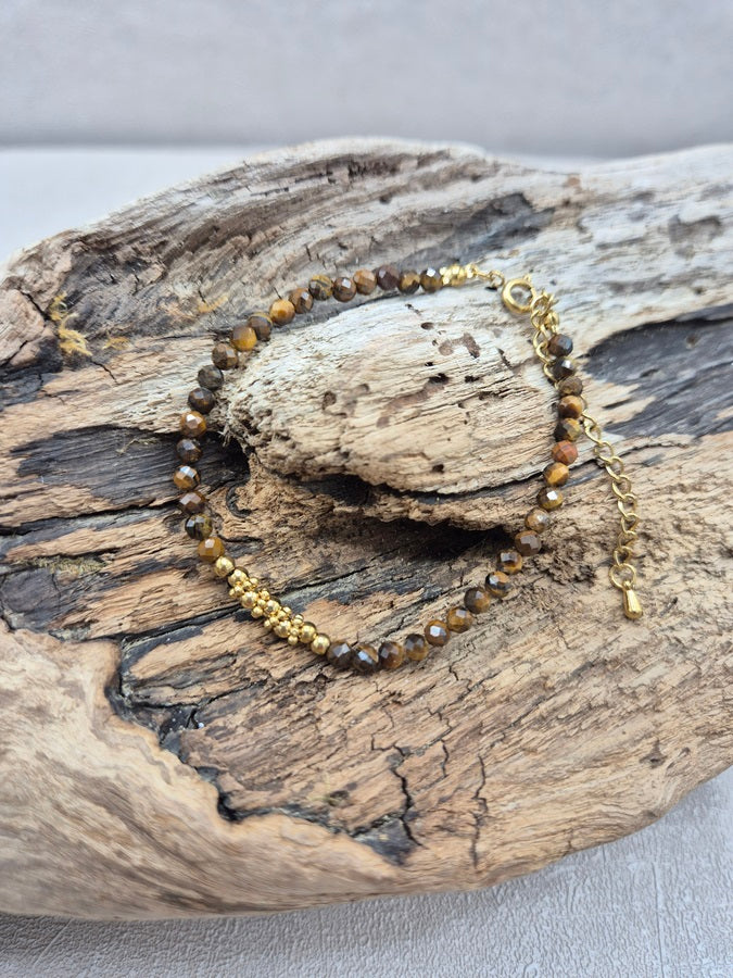 Bracelet petites perles oeil de tigre