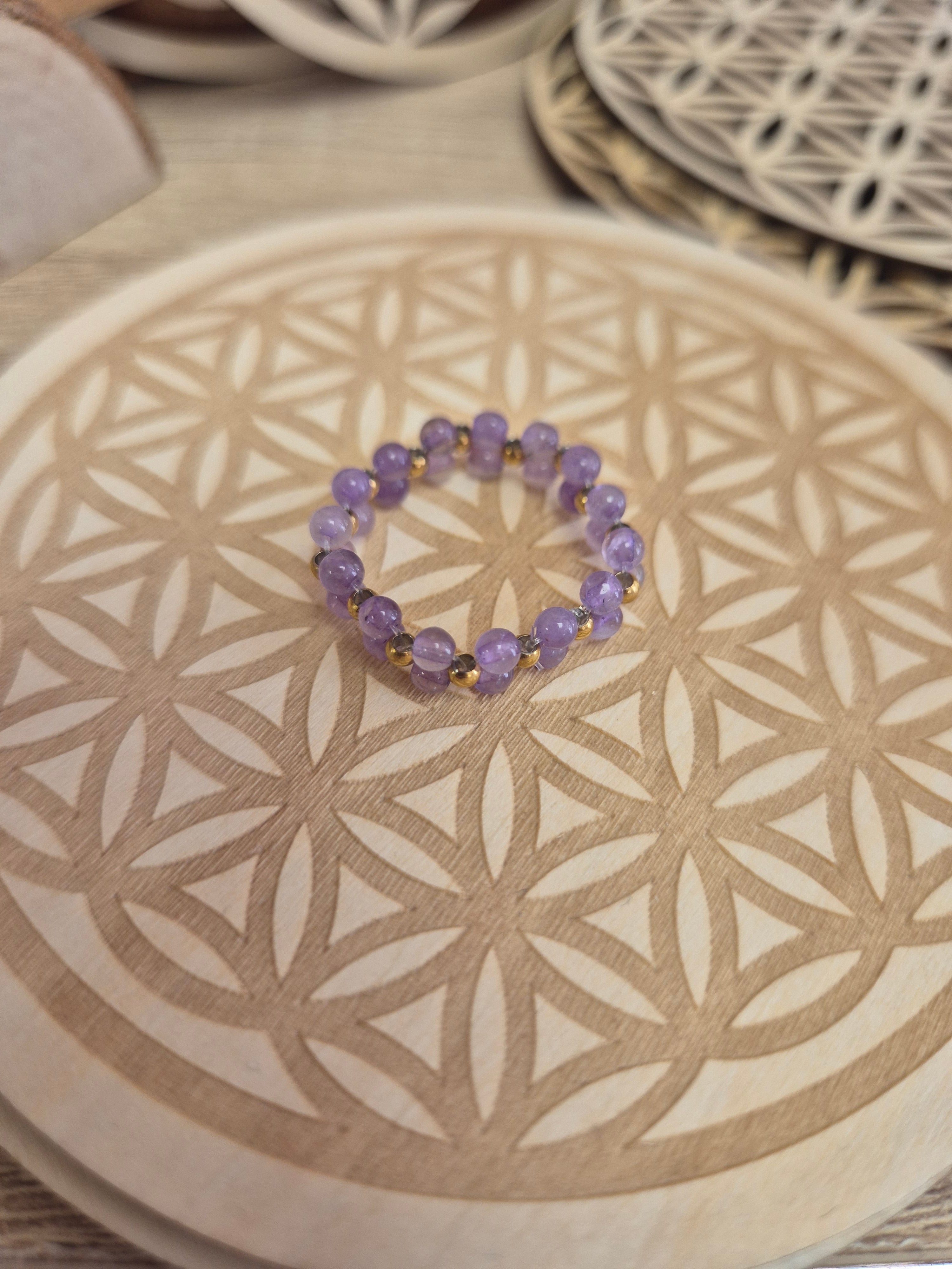 Bague grappe améthyste