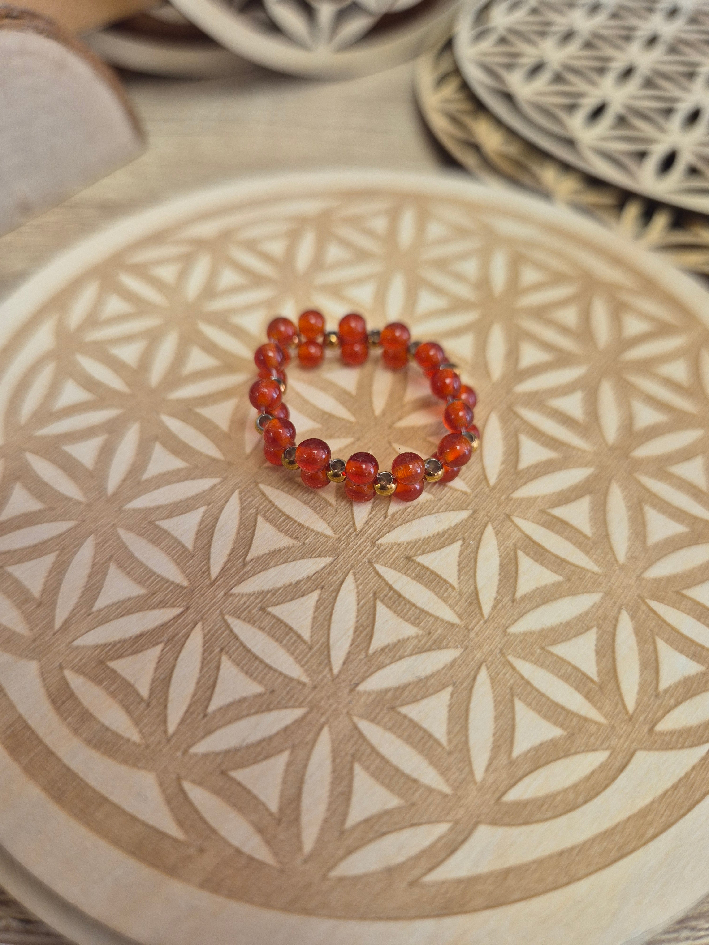 Bague grappe cornaline
