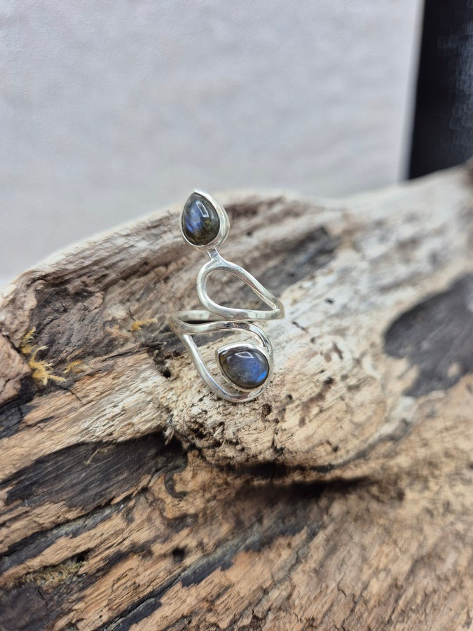 Bagues labradorite double