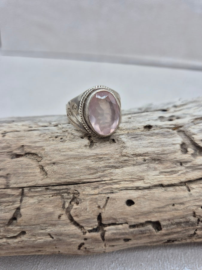 Bagues en quartz rose