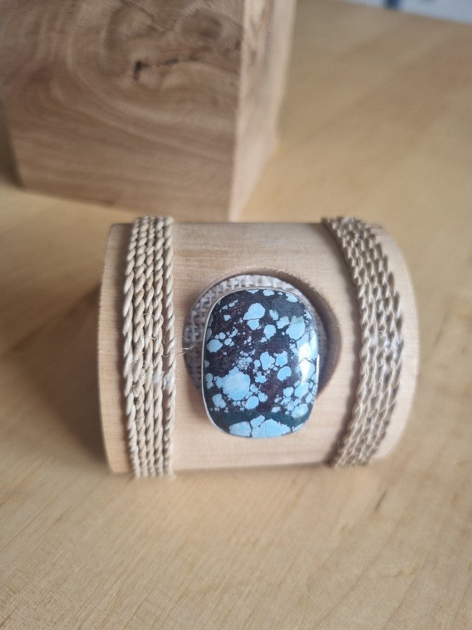 Bague opale bleue des Andes