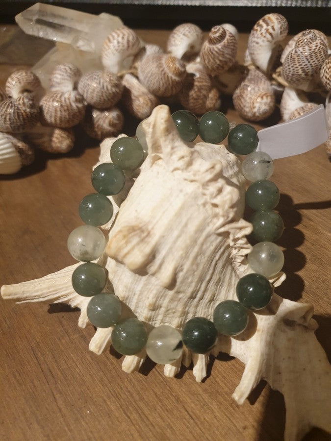 Bracelet Jade et préhnite