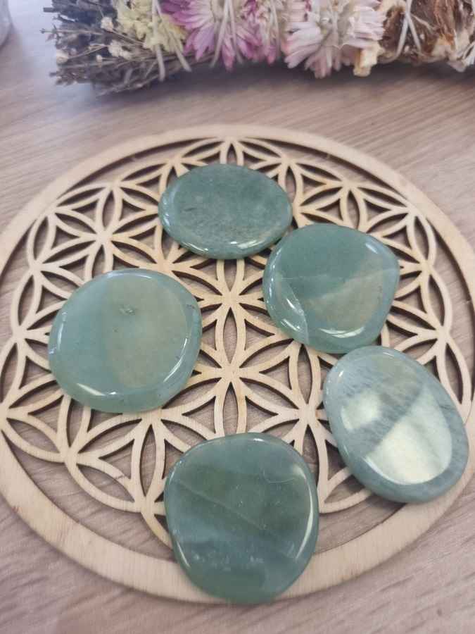 Galet plat aventurine