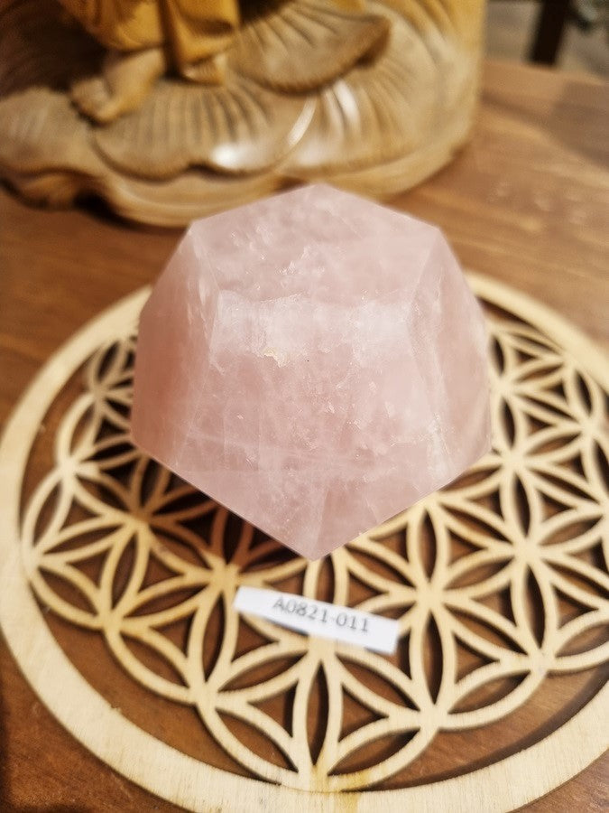 Dodécaède quartz rose