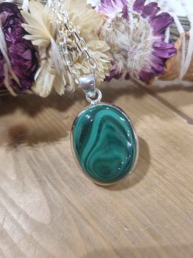 Pendentif malachite